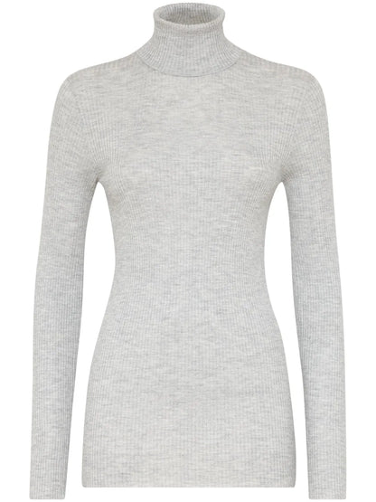Ribbed-Knit Roll-Neck Jumper