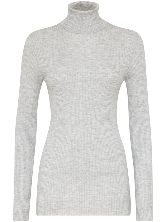 Ribbed-Knit Roll-Neck Jumper