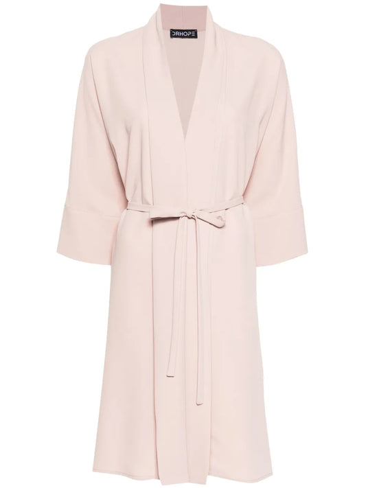Crepe Belted Coat