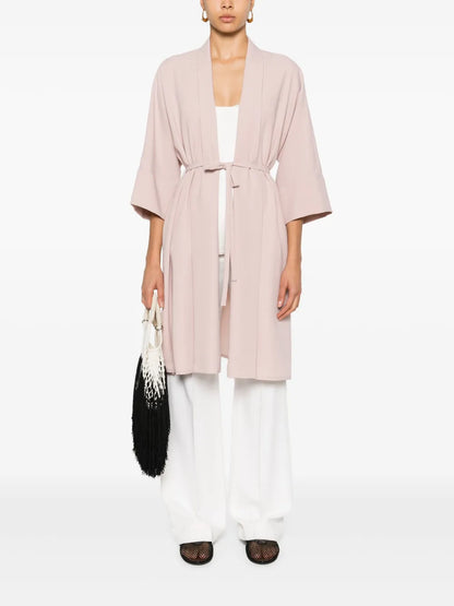 Crepe Belted Coat