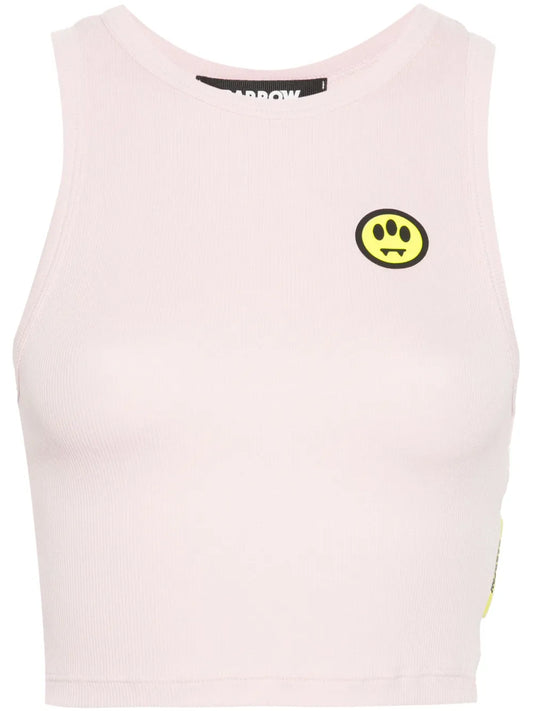 Logo-Print Cropped Top