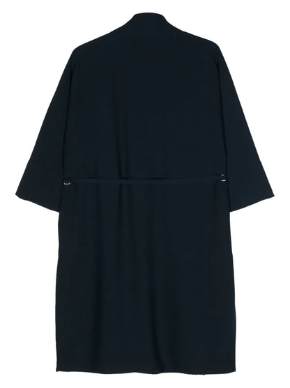 Crepe Belted Coat