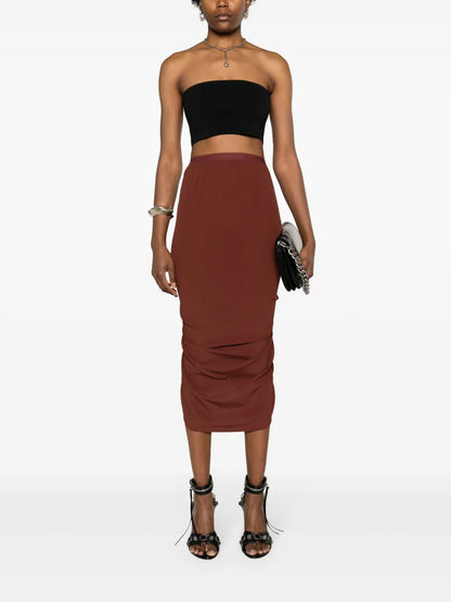 Shrimp Draped Midi Skirt