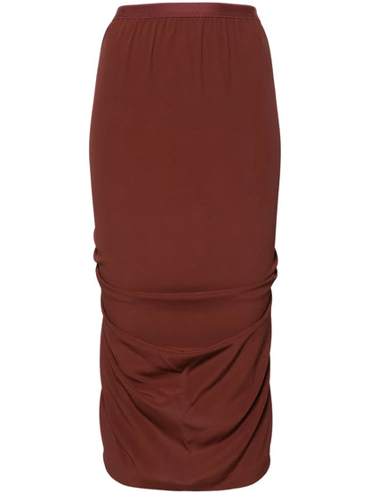 Shrimp Draped Midi Skirt