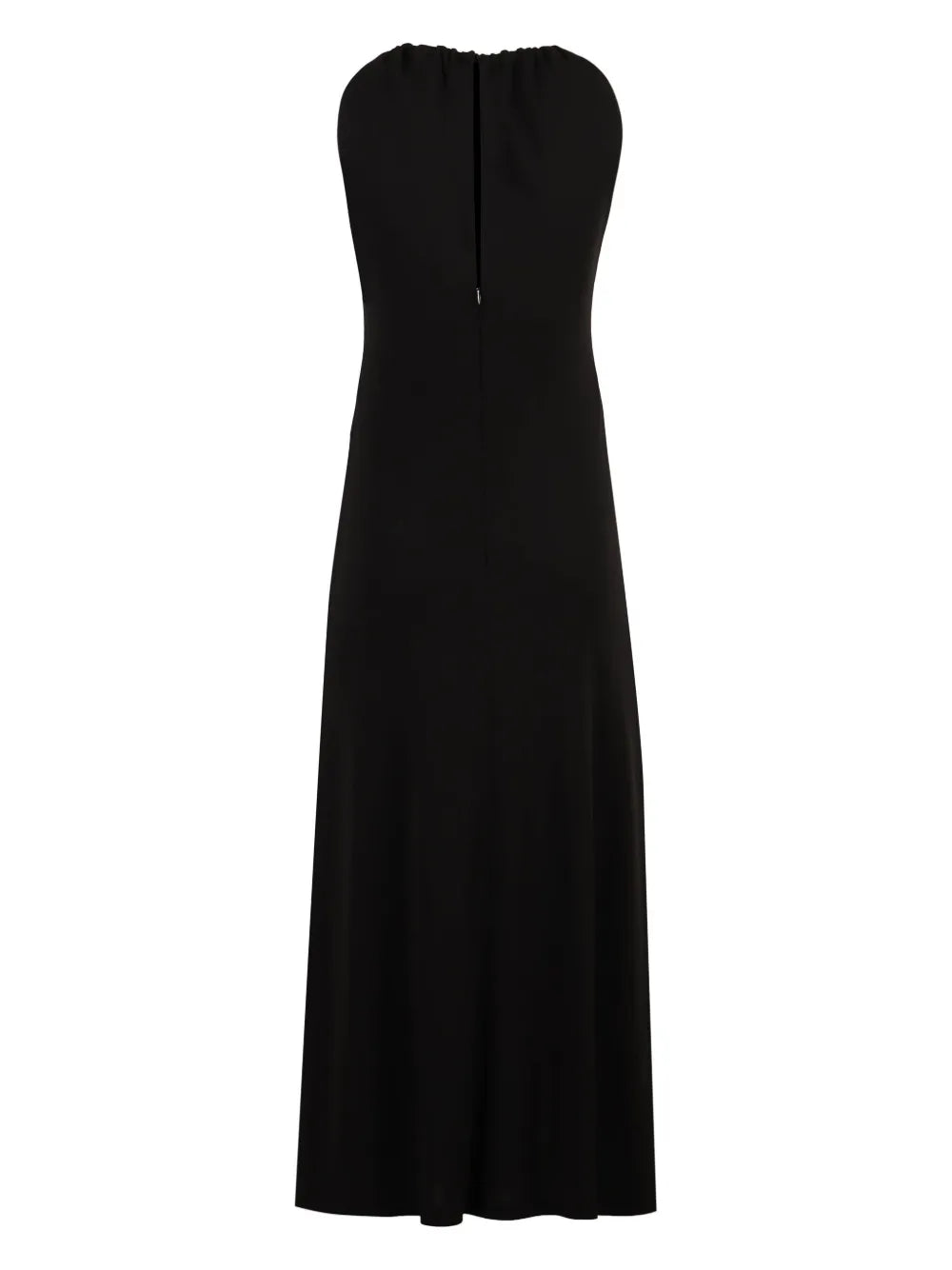 Lace-Appliqué Halterneck Midi Dress