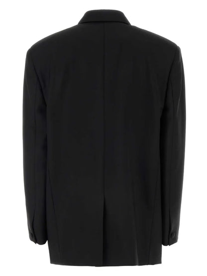 Double-Breasted Wool-Blend Blazer