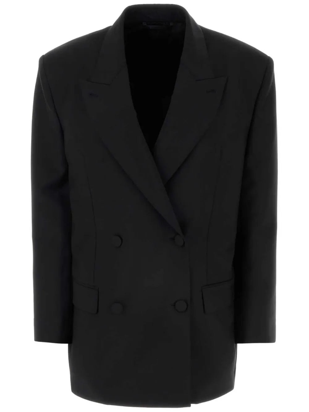 Double-Breasted Wool-Blend Blazer
