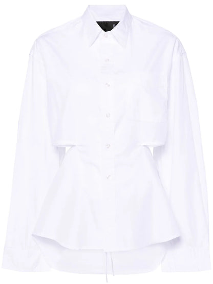 Open-Back Cotton Shirt