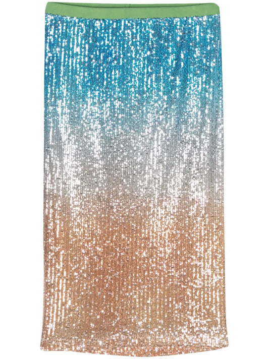Sequin-Embellished Midi Skirt