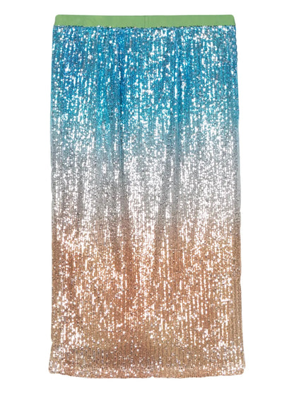 Sequin-Embellished Midi Skirt
