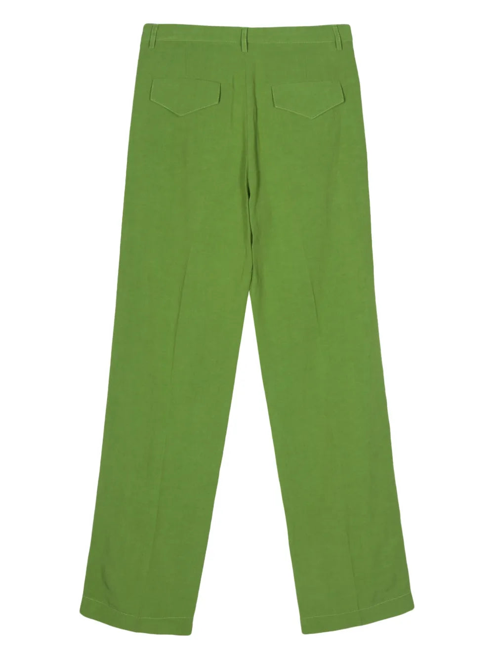 Pressed-Crease Straight-Leg Trousers