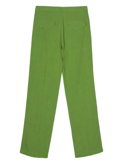 Pressed-Crease Straight-Leg Trousers