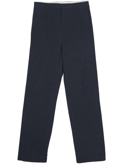 Pressed-Crease Straight-Leg Trousers