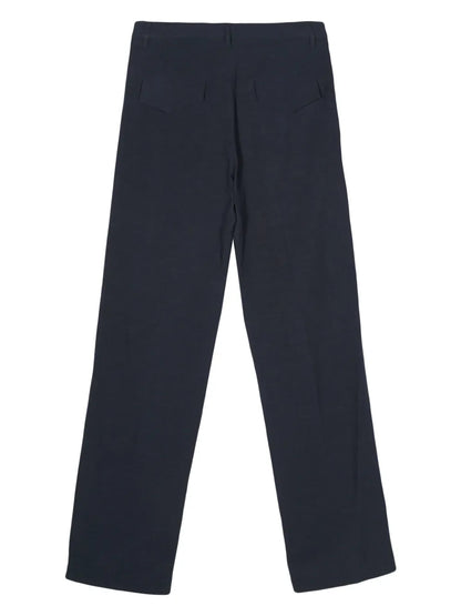 Pressed-Crease Straight-Leg Trousers