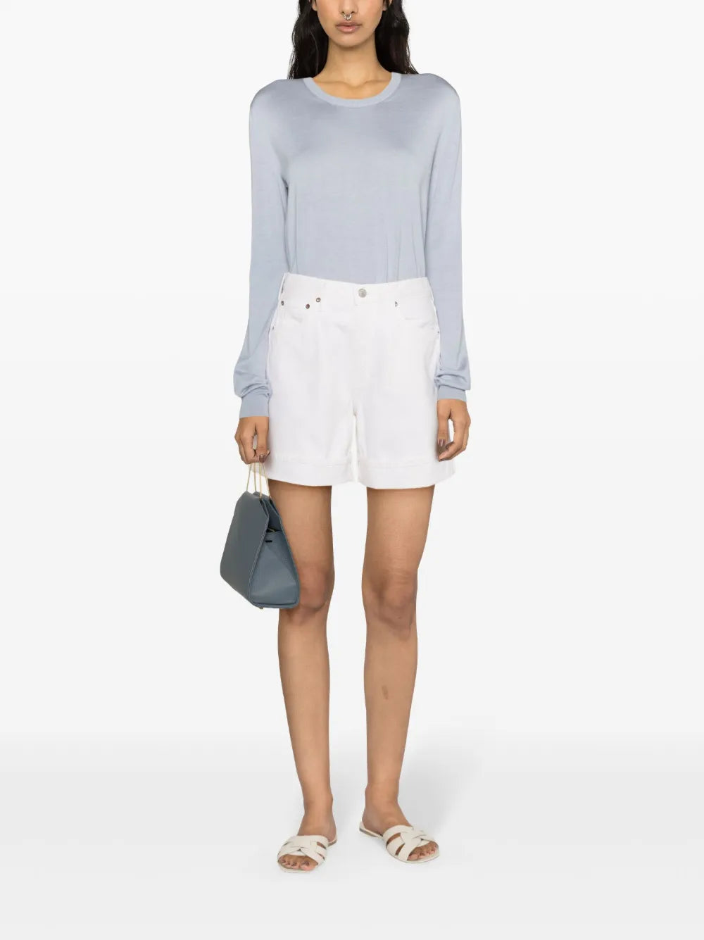 Dame Wide-Leg Denim Shorts