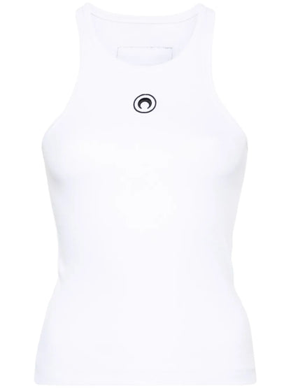 Crescent Moon-Embroidered Tank Top