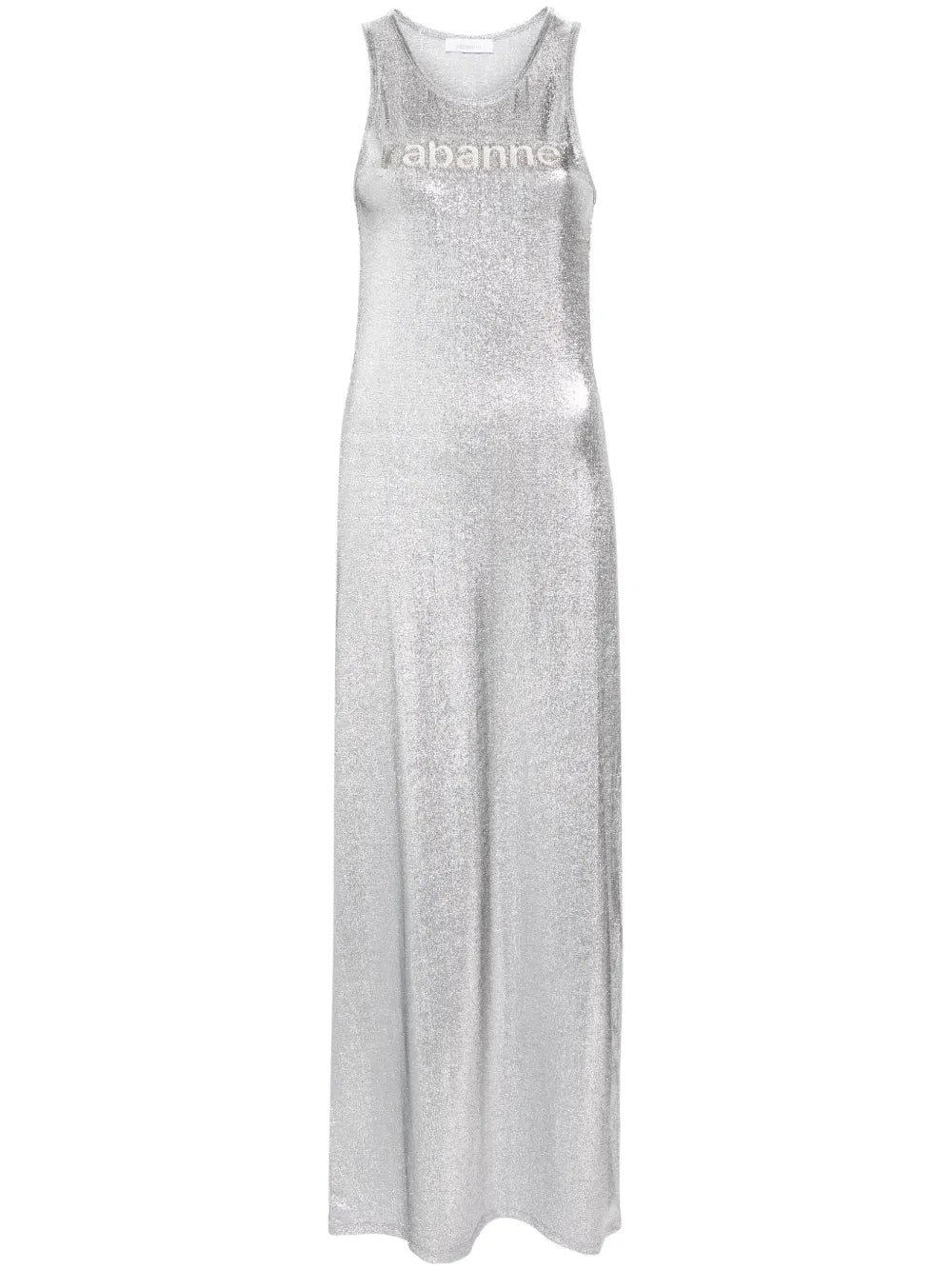 Metallic-Finish Sleeveless Dress