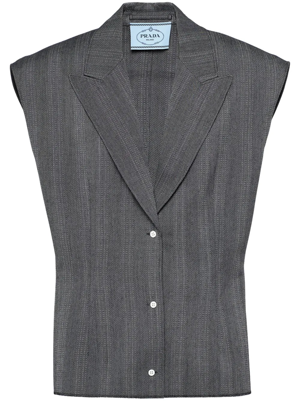Single-Breasted Pinstripe Vest