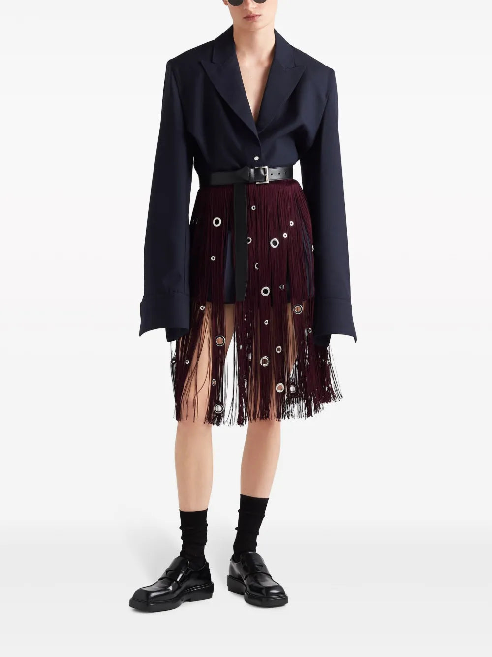 Single-Breasted Pinstripe Jacket