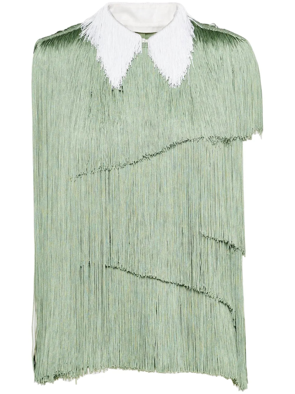 Fringed Organza Blouse