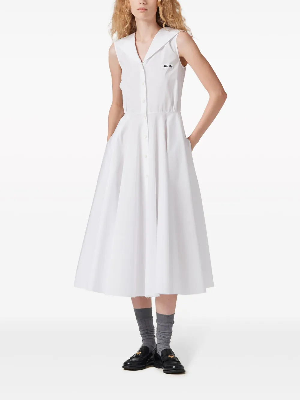 Sailor-Collar Cotton Minidress