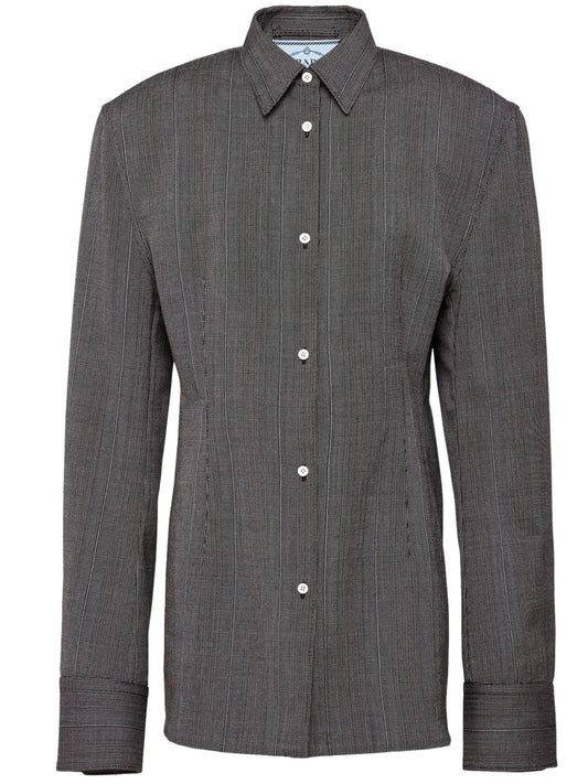 Single-Breasted Pinstripe Jacket