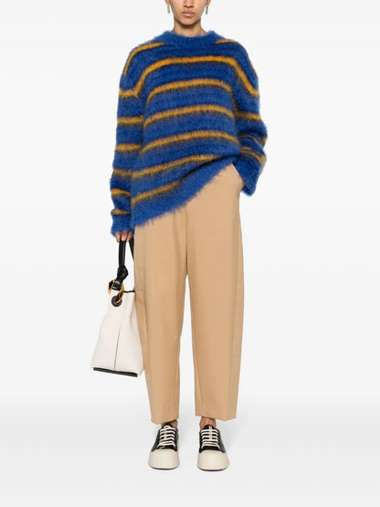 Logo-Embroidered Tapered Trousers