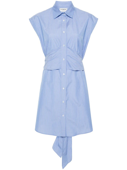 Striped Poplin Mini Dress
