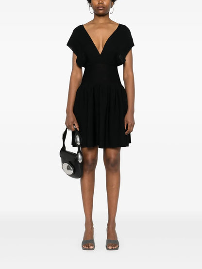 Logo-Embossed Detail Knitted Dress