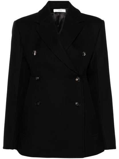 Notched-Lapels Double-Breasted Blazer
