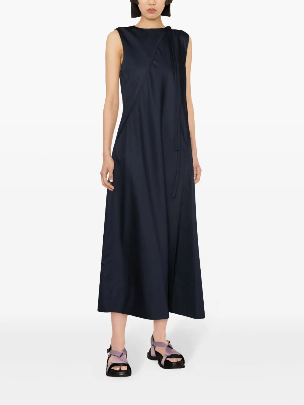 Tie-Fastening Maxi Dress