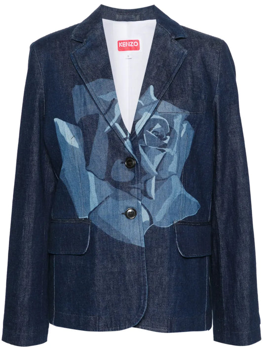 Rose Denim Blazer