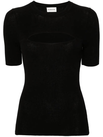 Cut-Out Ribbed Top