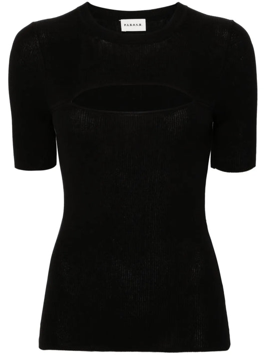 Cut-Out Ribbed Top