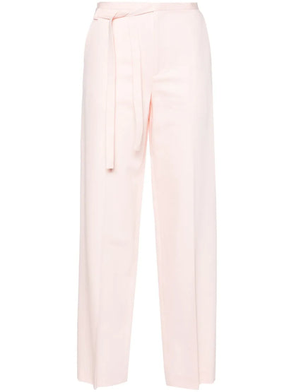 Belted Straight-Leg Trousers