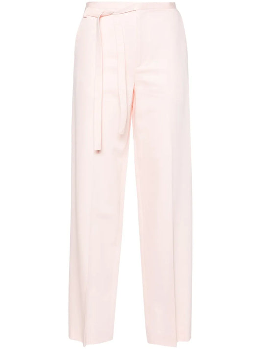 Belted Straight-Leg Trousers
