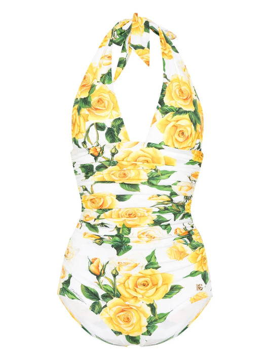 Rose-Print Swimsuit