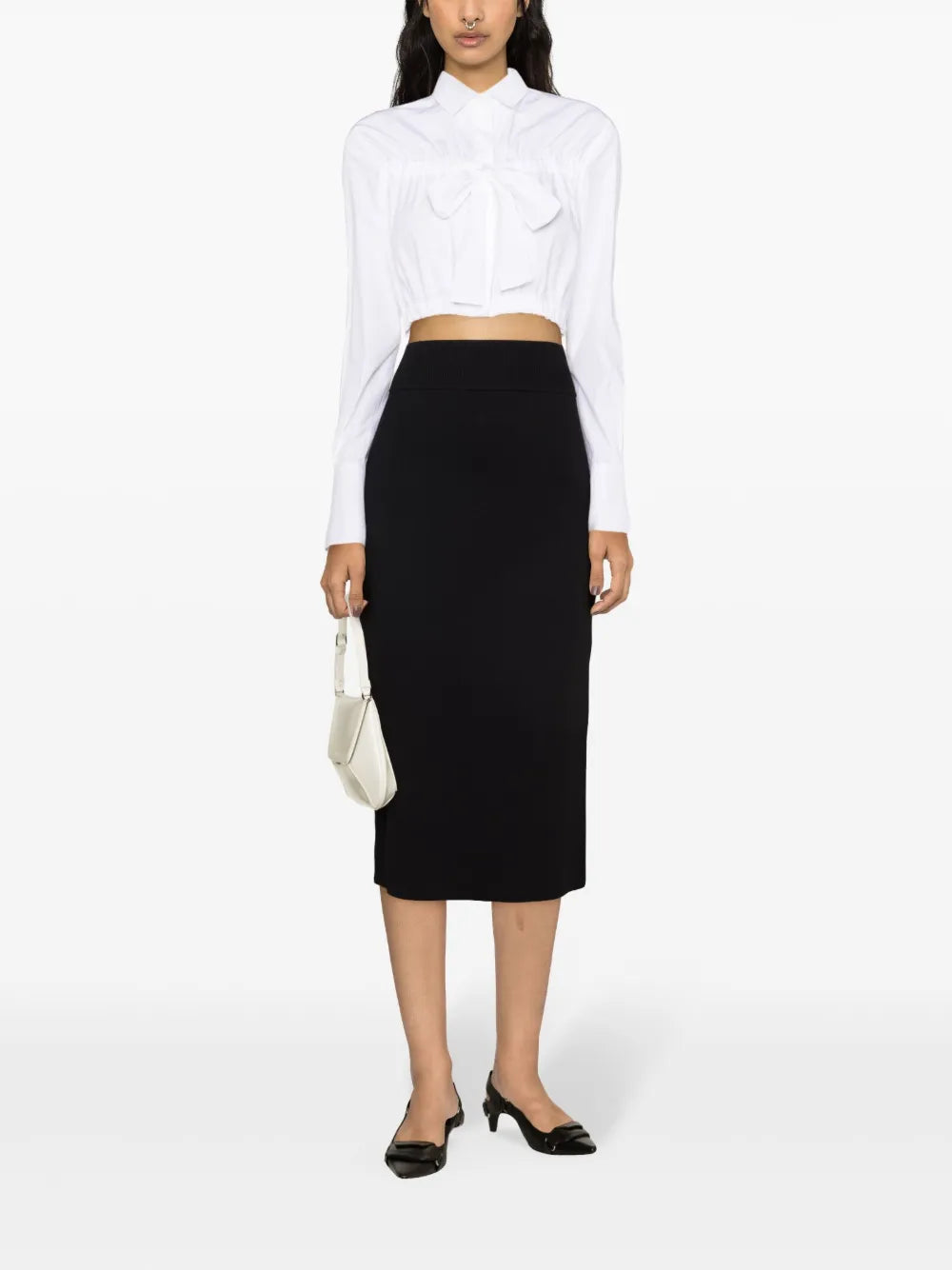High-Waist Midi Skirt