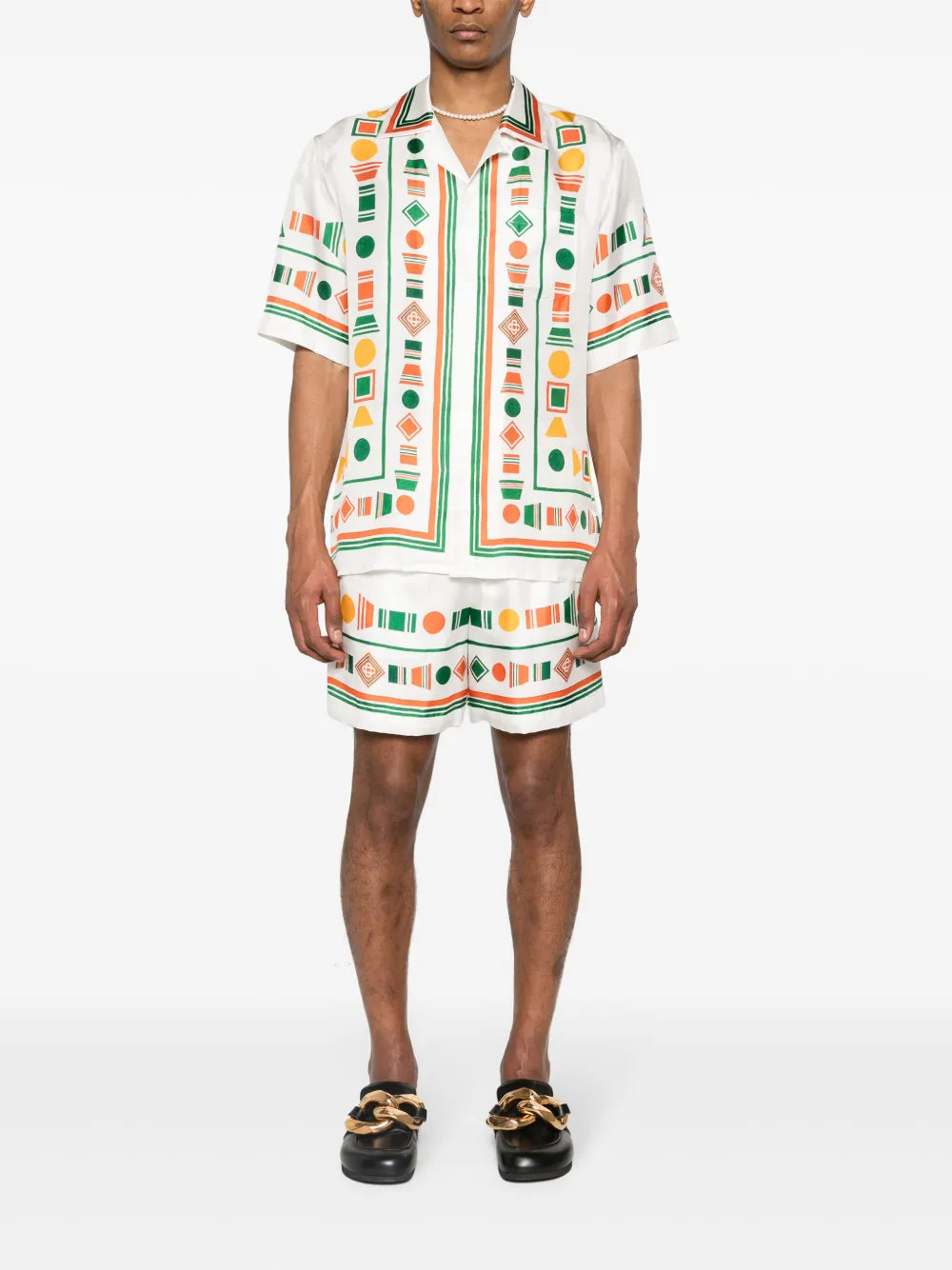 Playful Eagle Silk Shorts