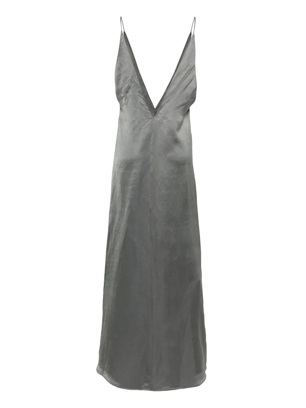 V-Neck Satin Maxi Dress