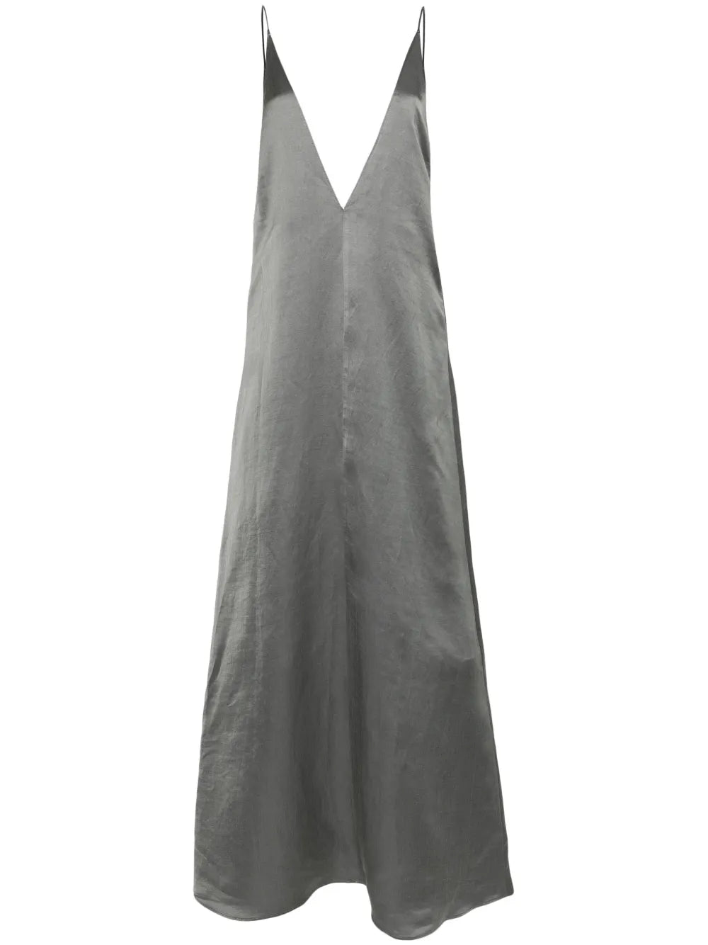 V-Neck Satin Maxi Dress