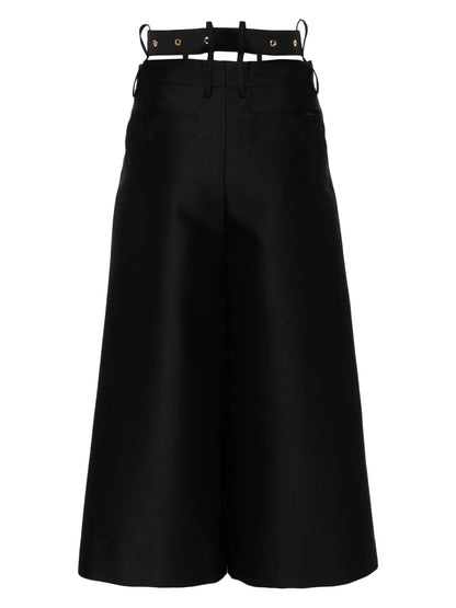 Belted Cropped Trousers