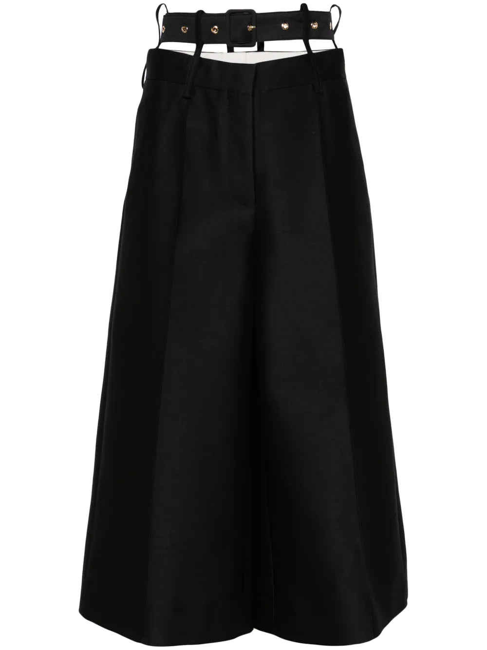Belted Cropped Trousers