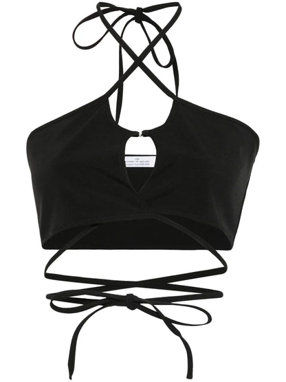 Crossover-Straps Cropped Top