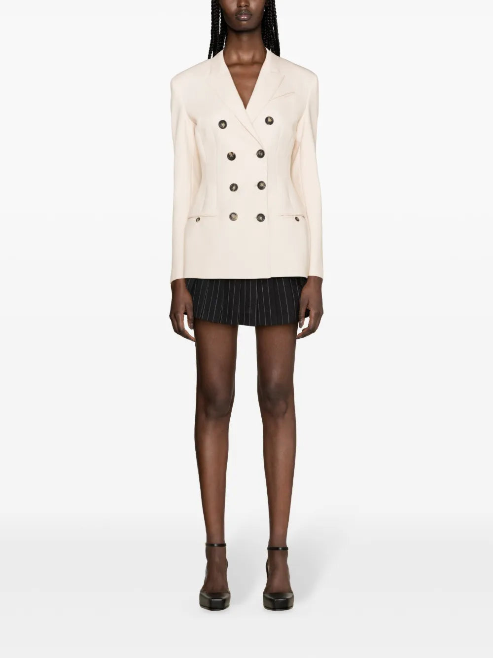 Double-Breasted Fitted Blazer