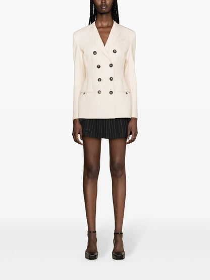 Double-Breasted Fitted Blazer