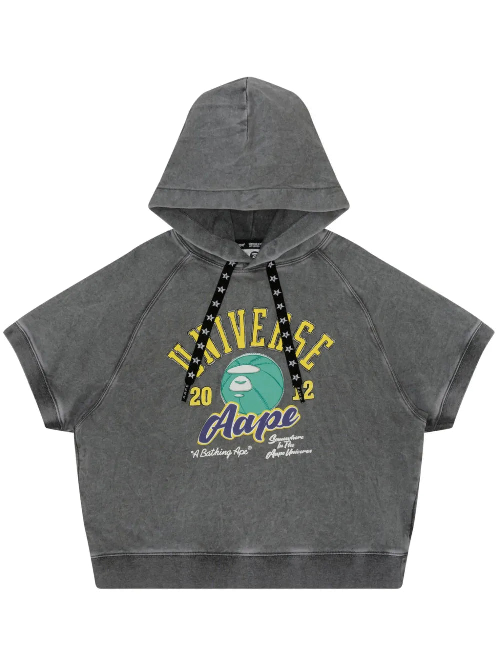 Logo-Appliqué Short-Sleeve Hoodie