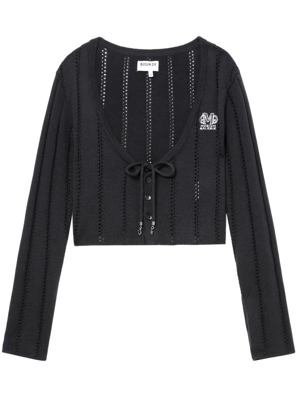 Logo-Embroidered Cropped Cardigan