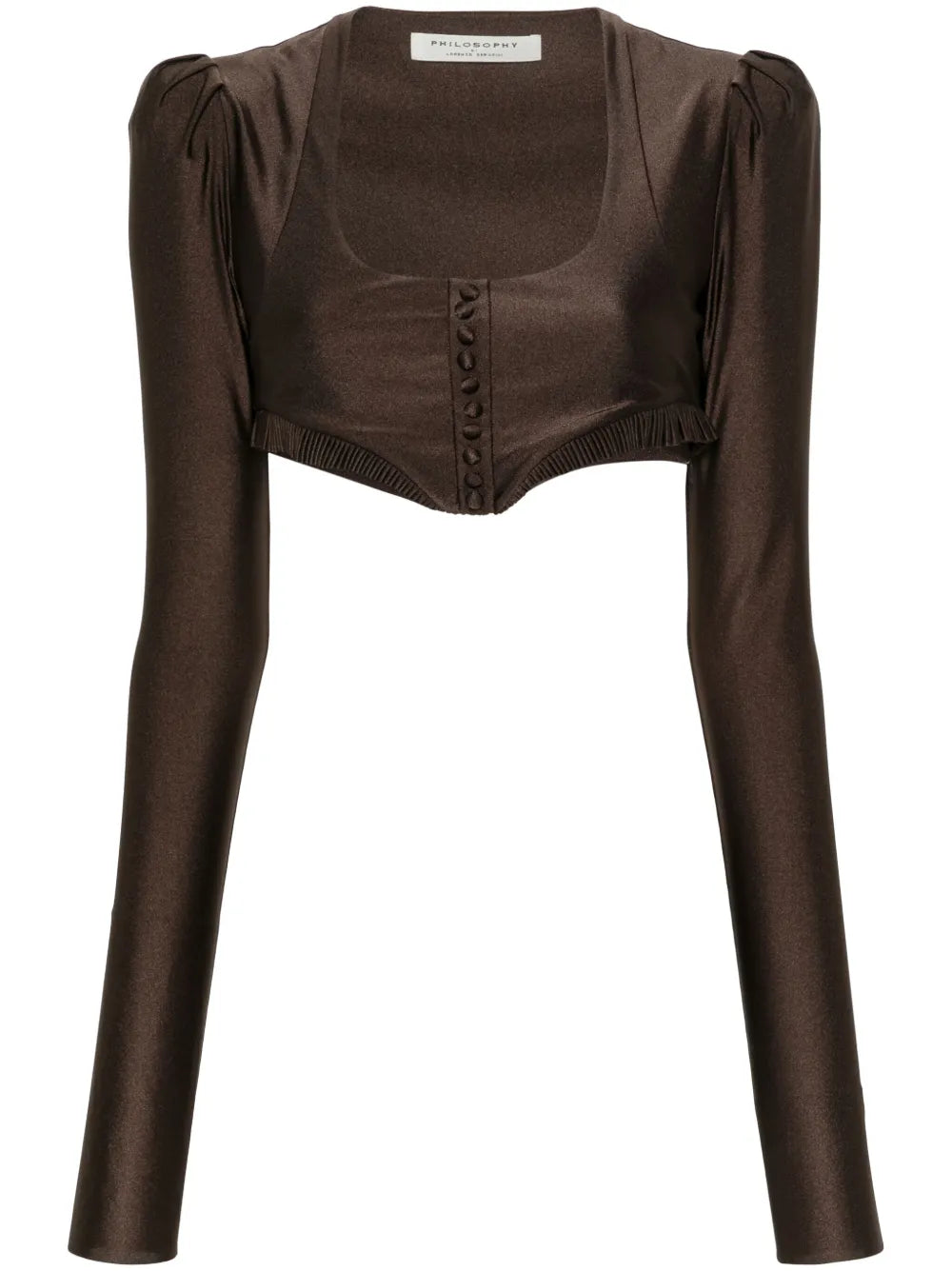 Ruffle-Trim Cropped Top