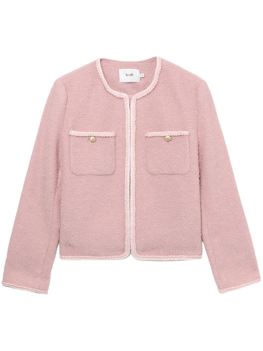 Braided-Trim Tweed Jacket